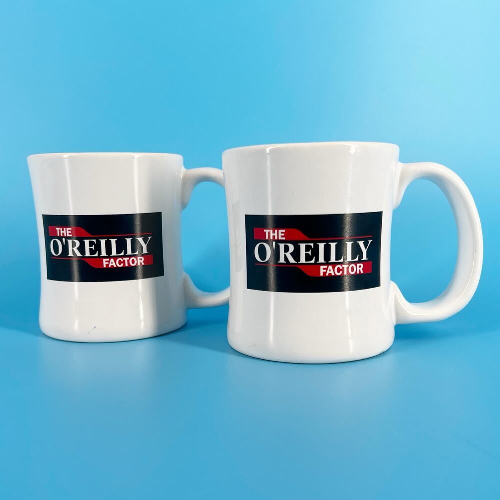 90s The O’Reilly Factor coffee mugs set of 2 1990s vintage